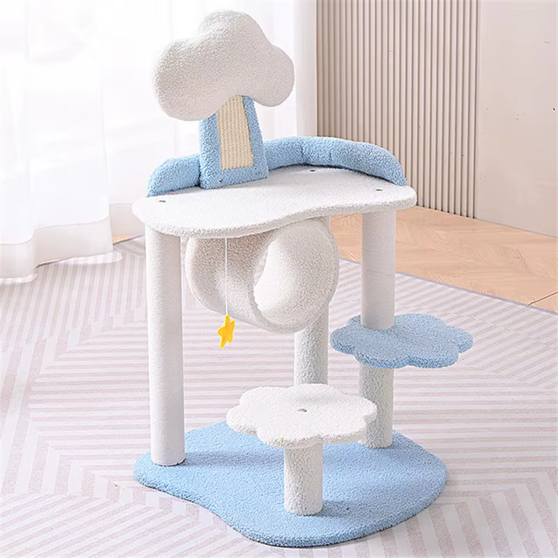 Árbol rascador para gatos con casa, sisal y torre de saltos - imagen 2