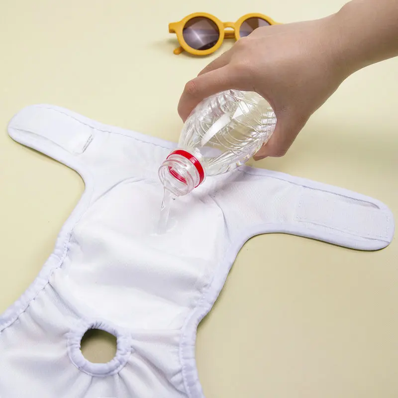 Bragas menstruales para perros pequeños, prueba de ajuste
