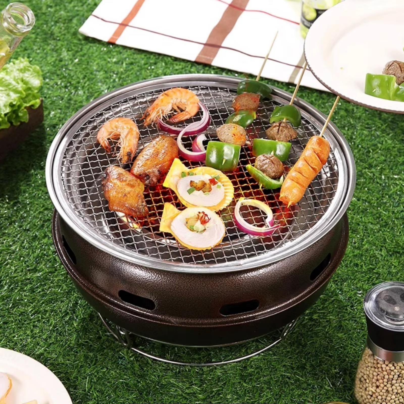 Rejilla enfriamiento para barbacoa y camping – Fácil limpieza y uso exterior - imagen 4