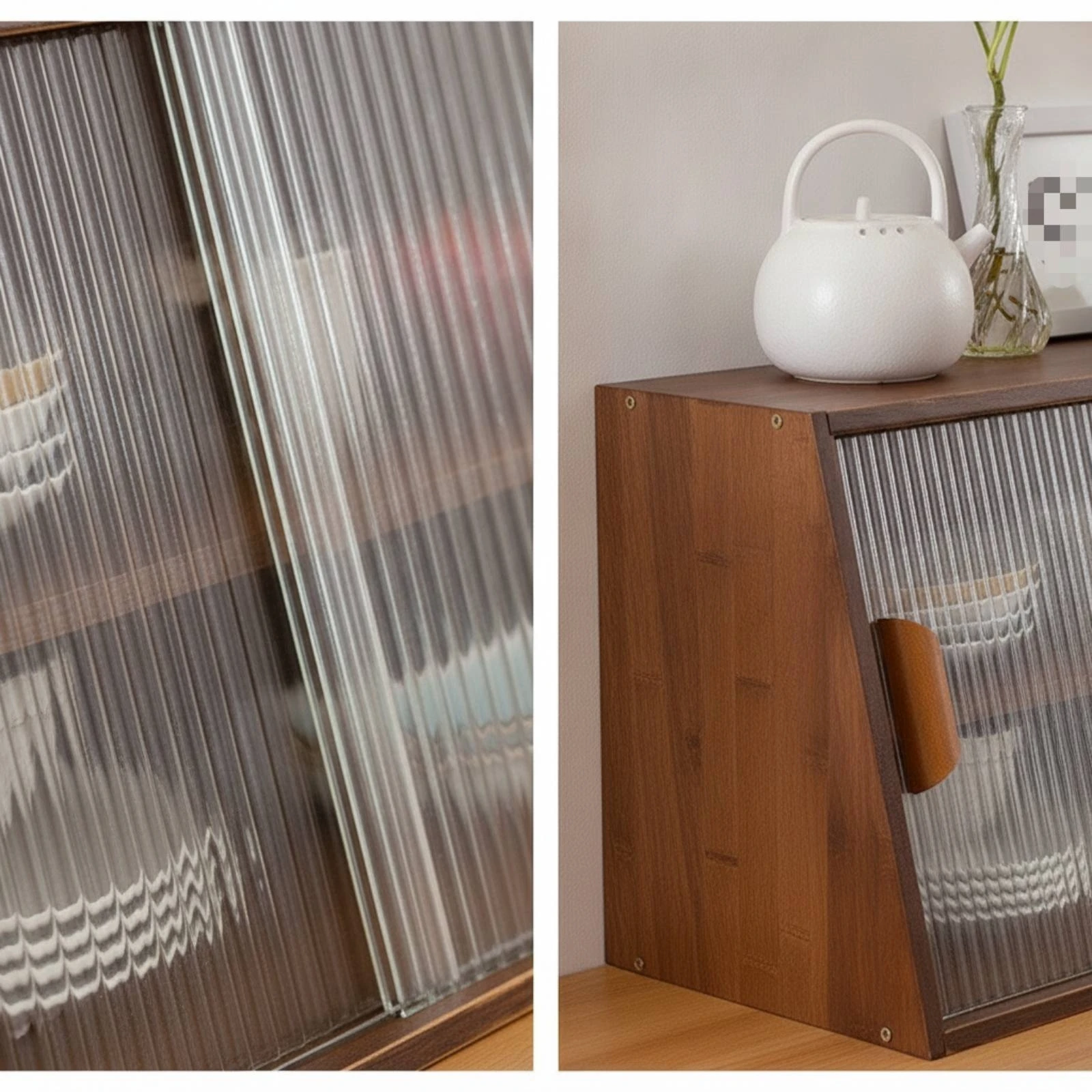 Armario de Cocina Compacto con Puertas de Vidrio – Estación de Té - imagen 5
