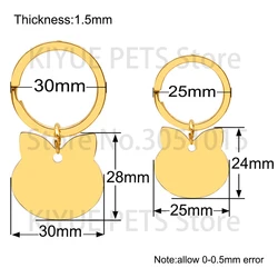 Etiqueta Antipérdida Personalizada para Perros y Gatos – Grabado en Acero Inoxidable
