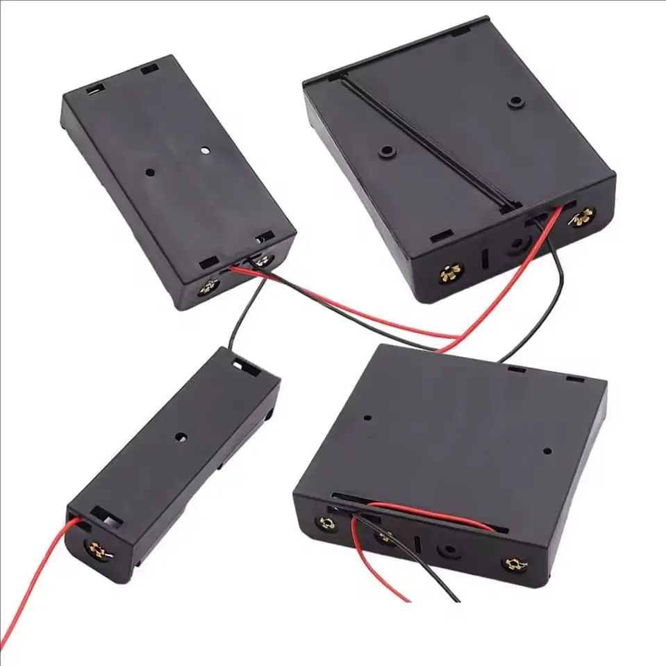 Caja de almacenamiento para baterías 18650 con ranura y cables - imagen 4