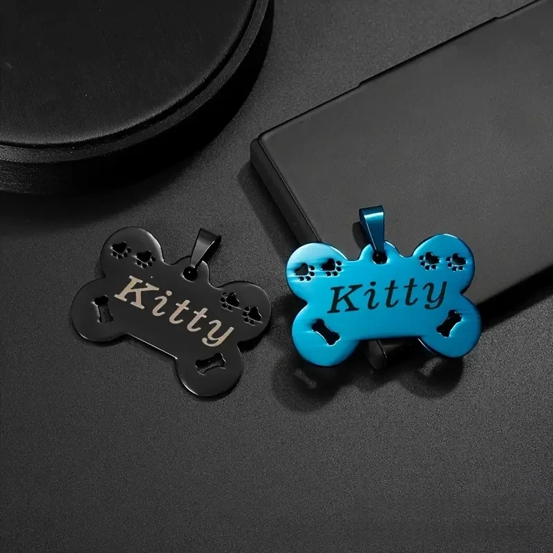 Placa identificación personalizada con huella para perro y gato - imagen 2