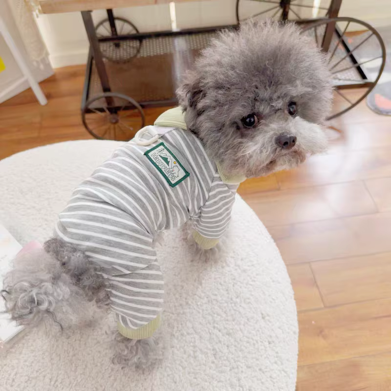 Mono de verano a rayas para perro Chihuahua – Pijama con anilla en D - imagen 5