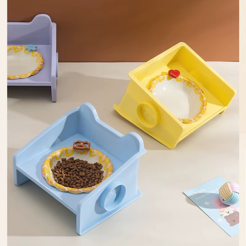 Comedero Cerámico Elevado para Gatos – Plato Antideslizante - imagen 4