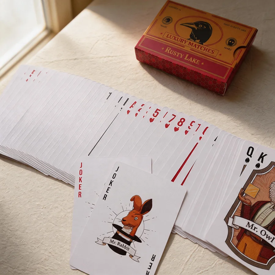 Cartas de póquer vintage con dibujos de animales – juego familiar - imagen 3