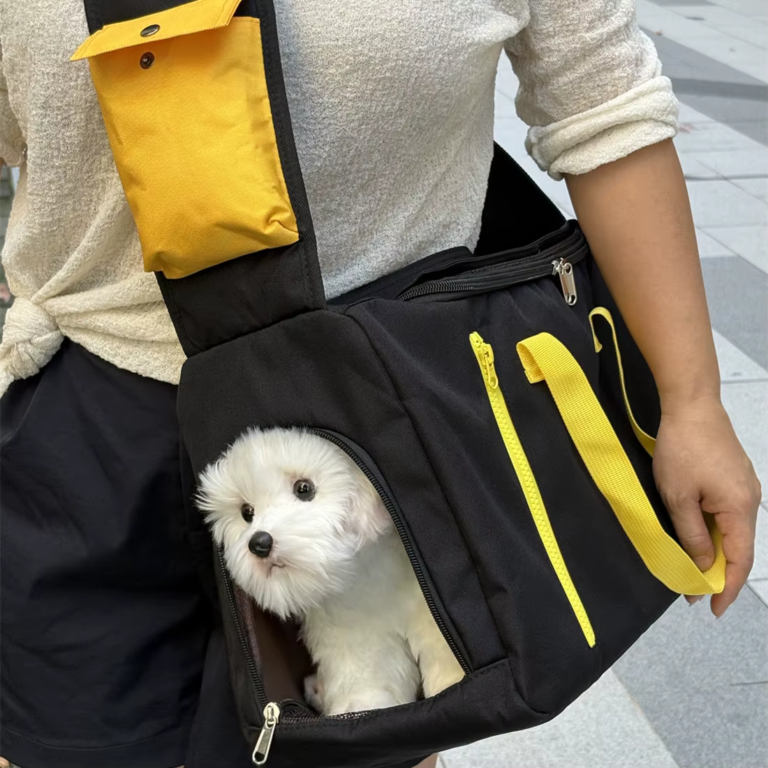 Bolso transportín bandolera base rígida impermeable gatos perros pequeños - imagen 5