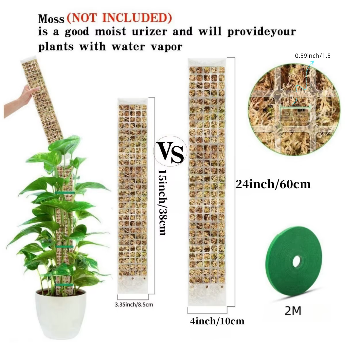 Postes de musgo para plantas trepadoras: soporte de esfagno - imagen 3