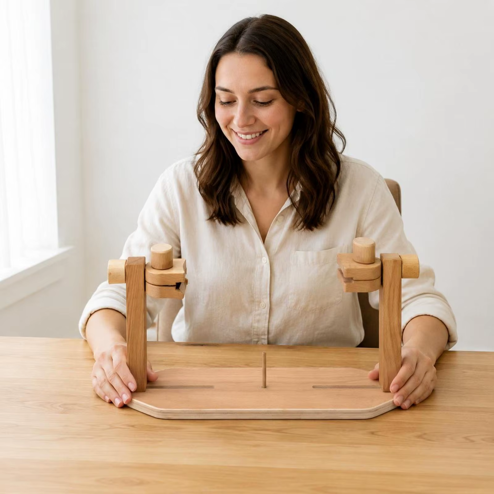 Soporte ajustable de madera para comedero de gato - imagen 5