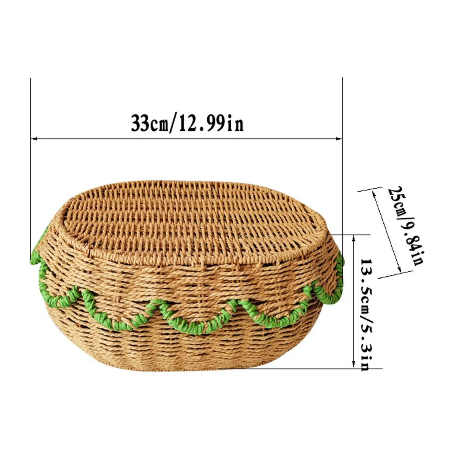 Cesta Tejida para Gatos y Perros Pequeños con Tapa – Mimbre Ovalado - imagen 3