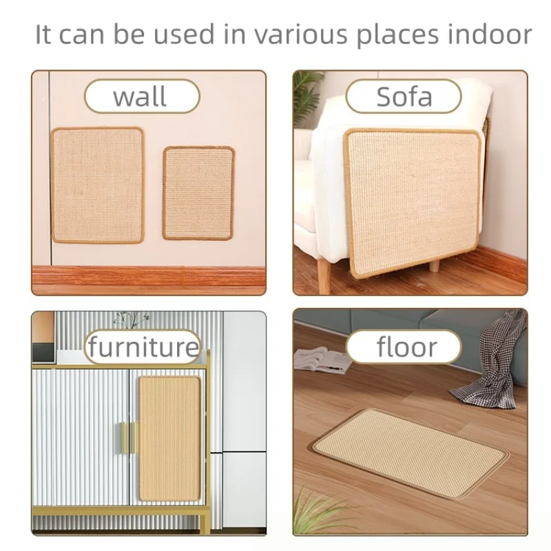 Almohadillas de sisal autoadhesivas para gatos – Rascador para sofá y pared - imagen 4