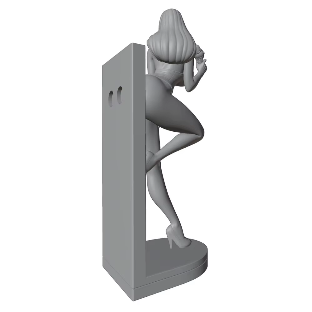 Kit resina chica sexy miniatura gris – Figura 3D para montar y pintar - imagen 2