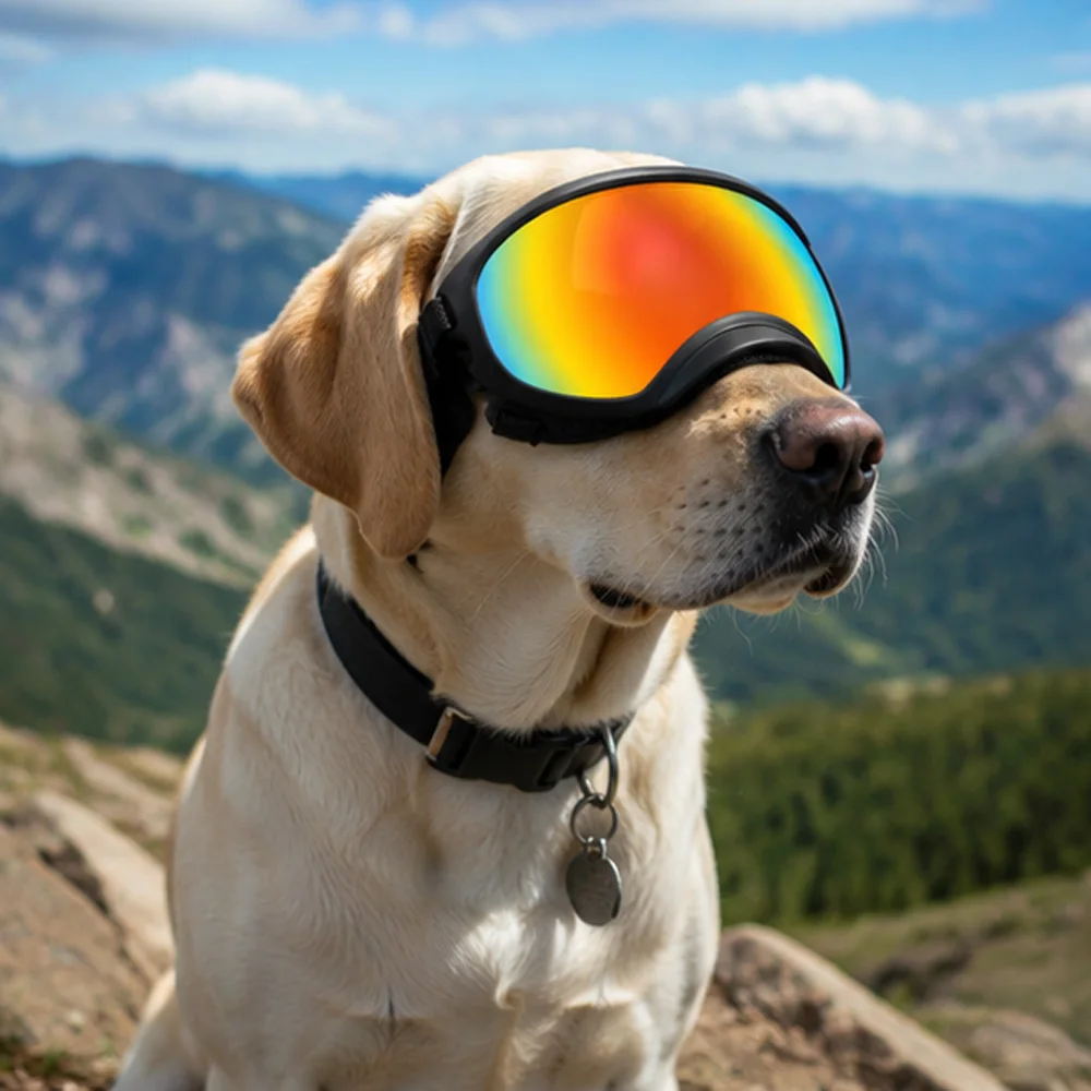 Gafas de sol para perros reflectantes antivaho y a prueba viento - imagen 5