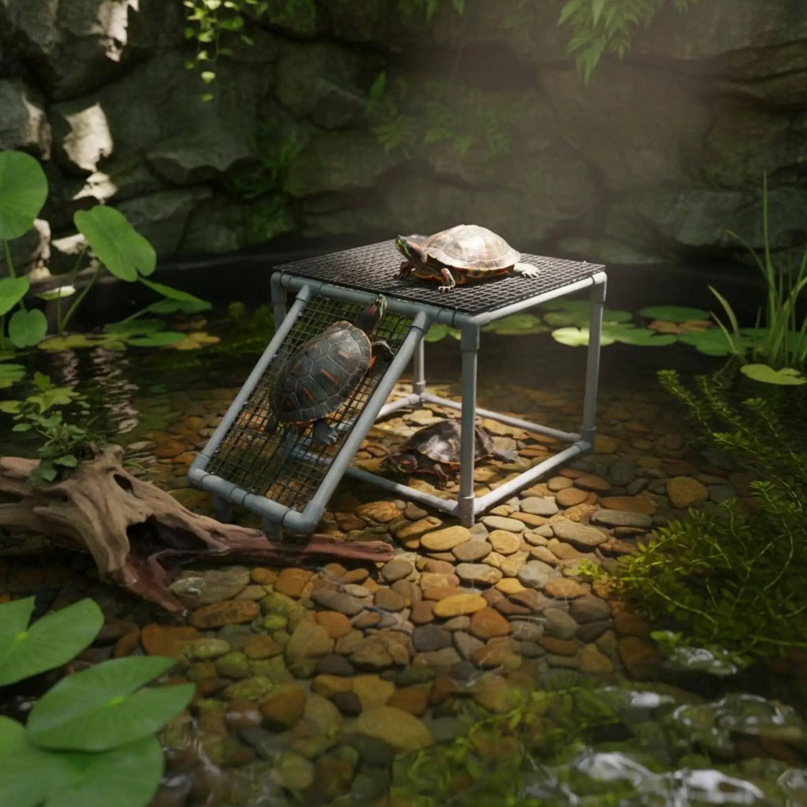 Plataforma elevadas para reptiles con soporte lámpara basking - imagen 4