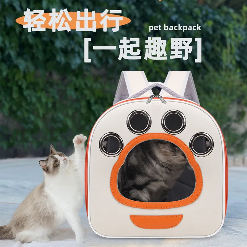 Mochila transportadora transparente plegable para gatos y perros - imagen 5