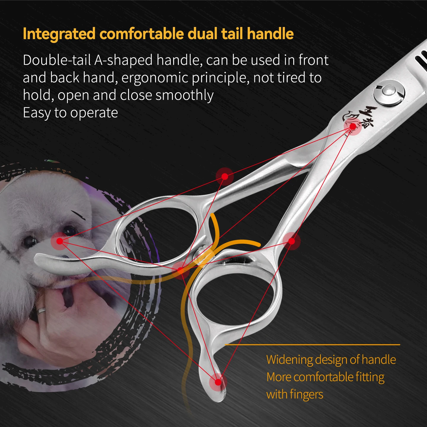 Tijeras de peluquería canina chunker curvas VG10 para desbaste - imagen 4