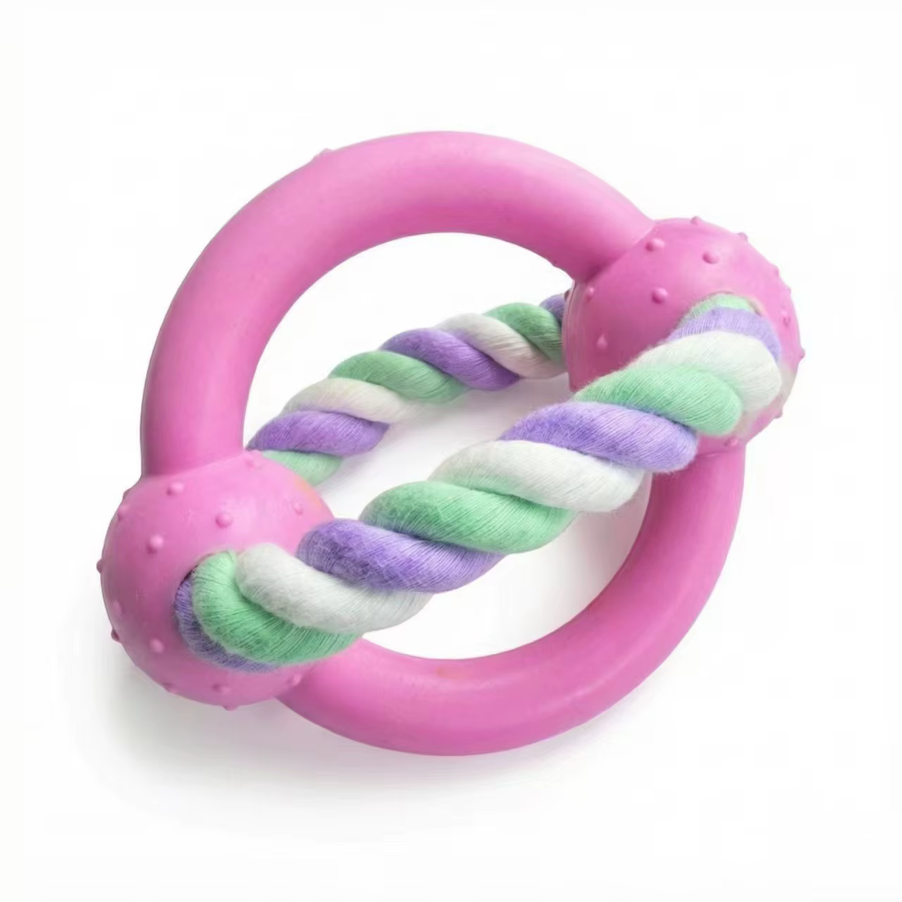 Juguete de cuerda con nudo y bola para perros – masticable antiestrés - imagen 5