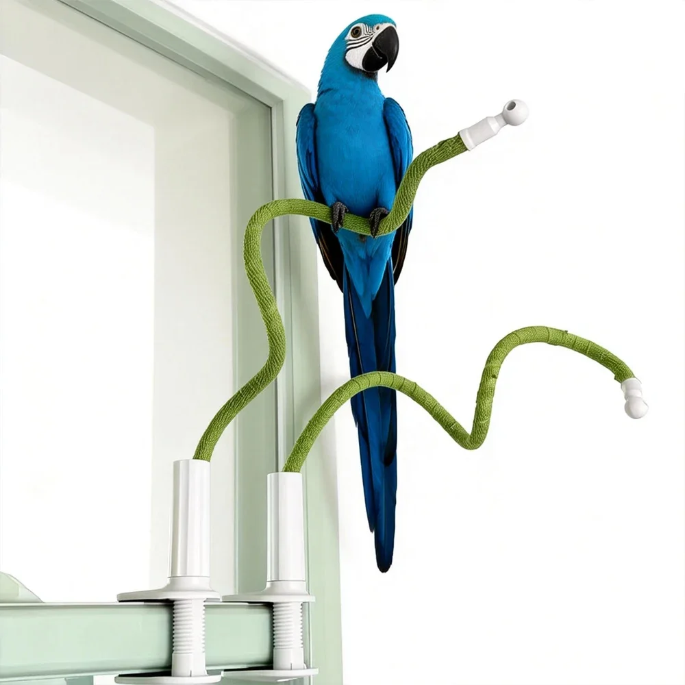 Juego soporte flexible con clip para mesa: loros, periquitos, cacatúas - imagen 3