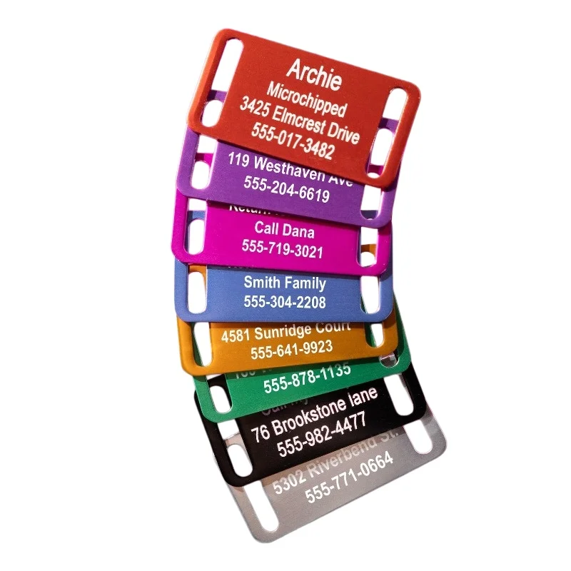 Placa identificación personalizada para perro aluminio grabado láser - imagen 3