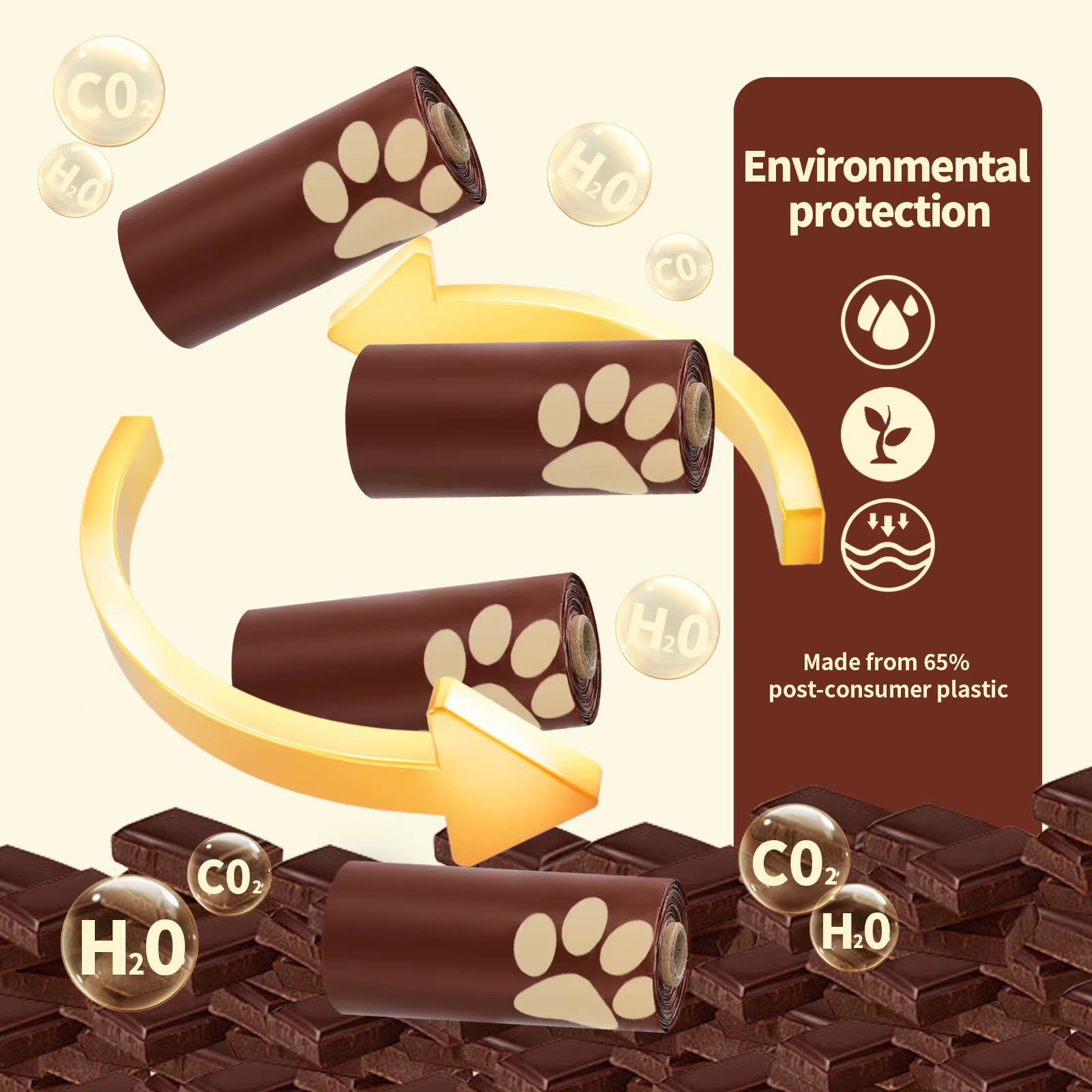 Dispensador de bolsas para perros y gatos portátil limpieza exterior - imagen 2