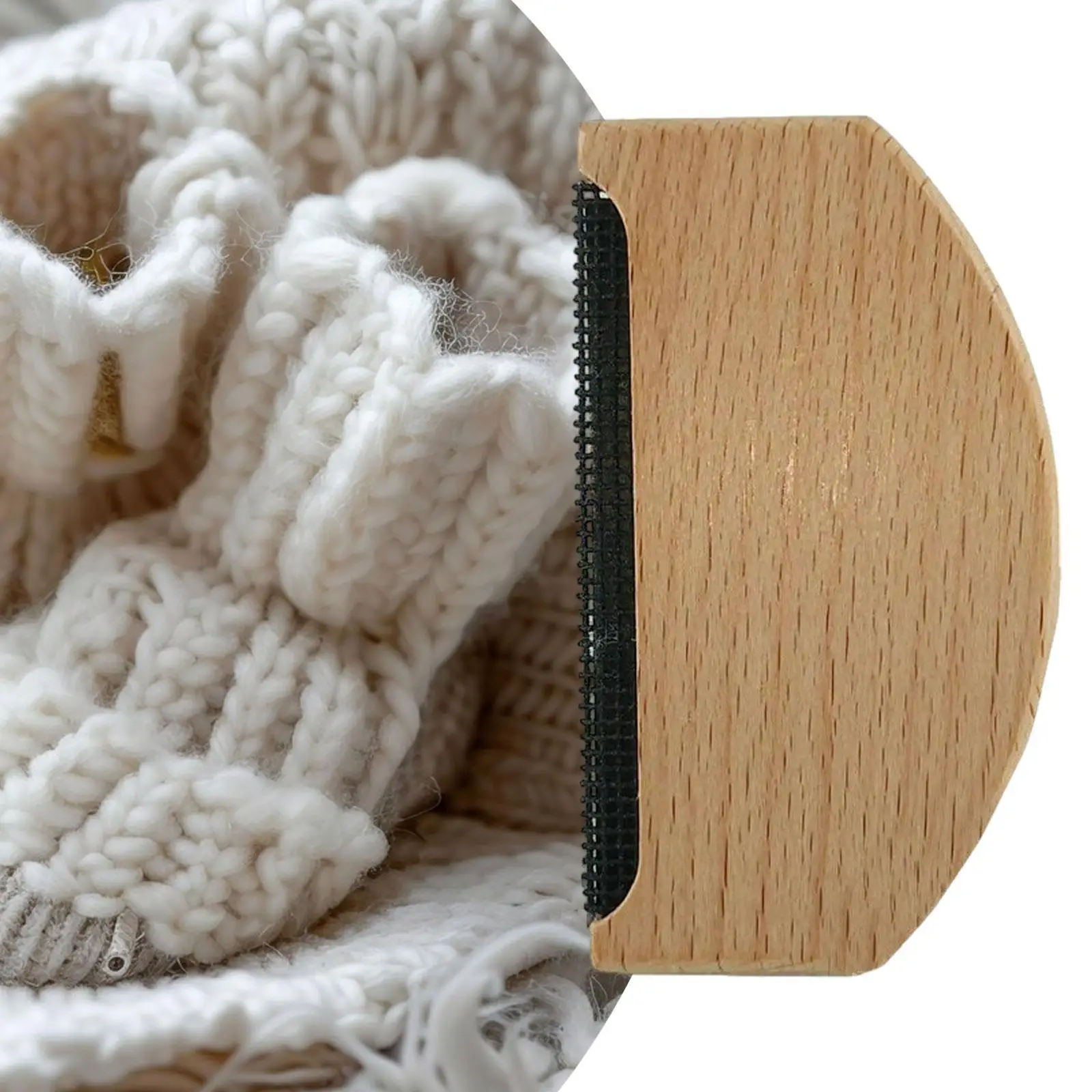Quitapelusas portátil de madera para ropa y tejidos - imagen 3