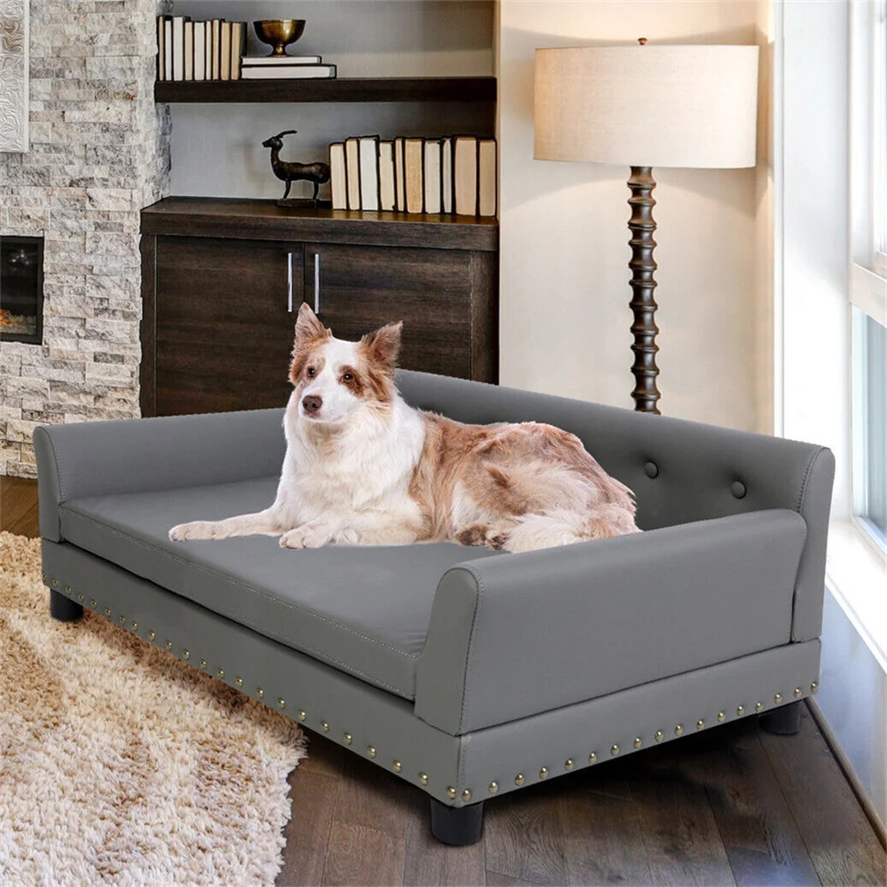Sofá cama elevado para perros grandes: cojín cómodo y resistente - imagen 3