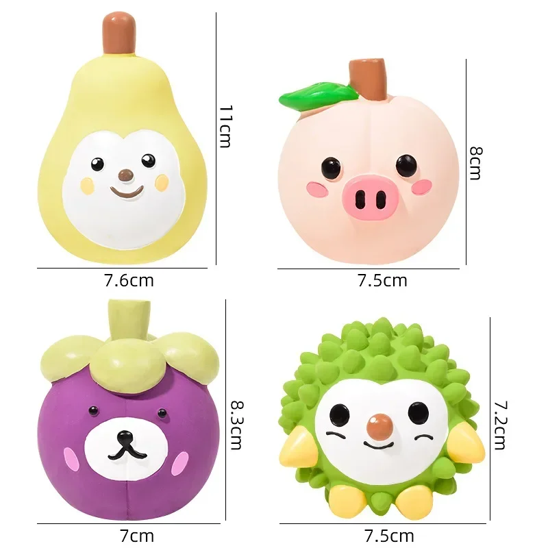 Juguete de látex con forma de fruta para perros