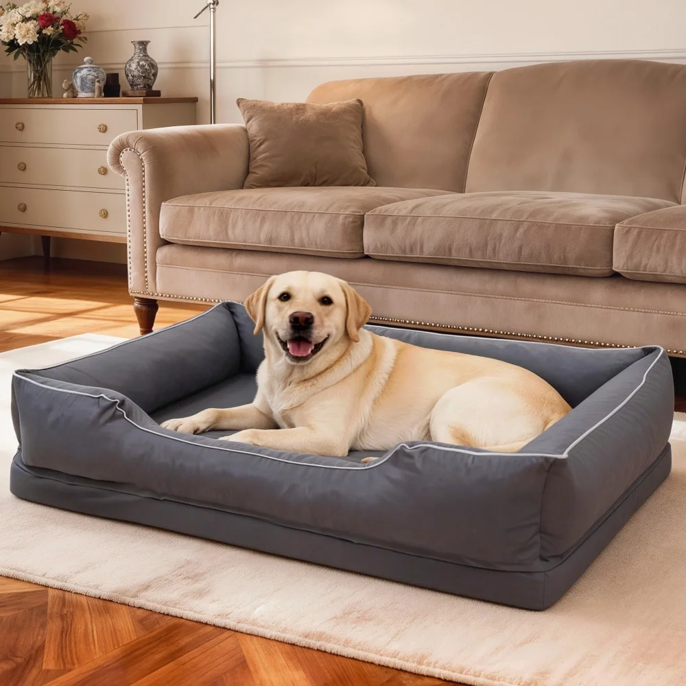 Cama ortopédica para perro grande con laterales y funda lavable - imagen 3
