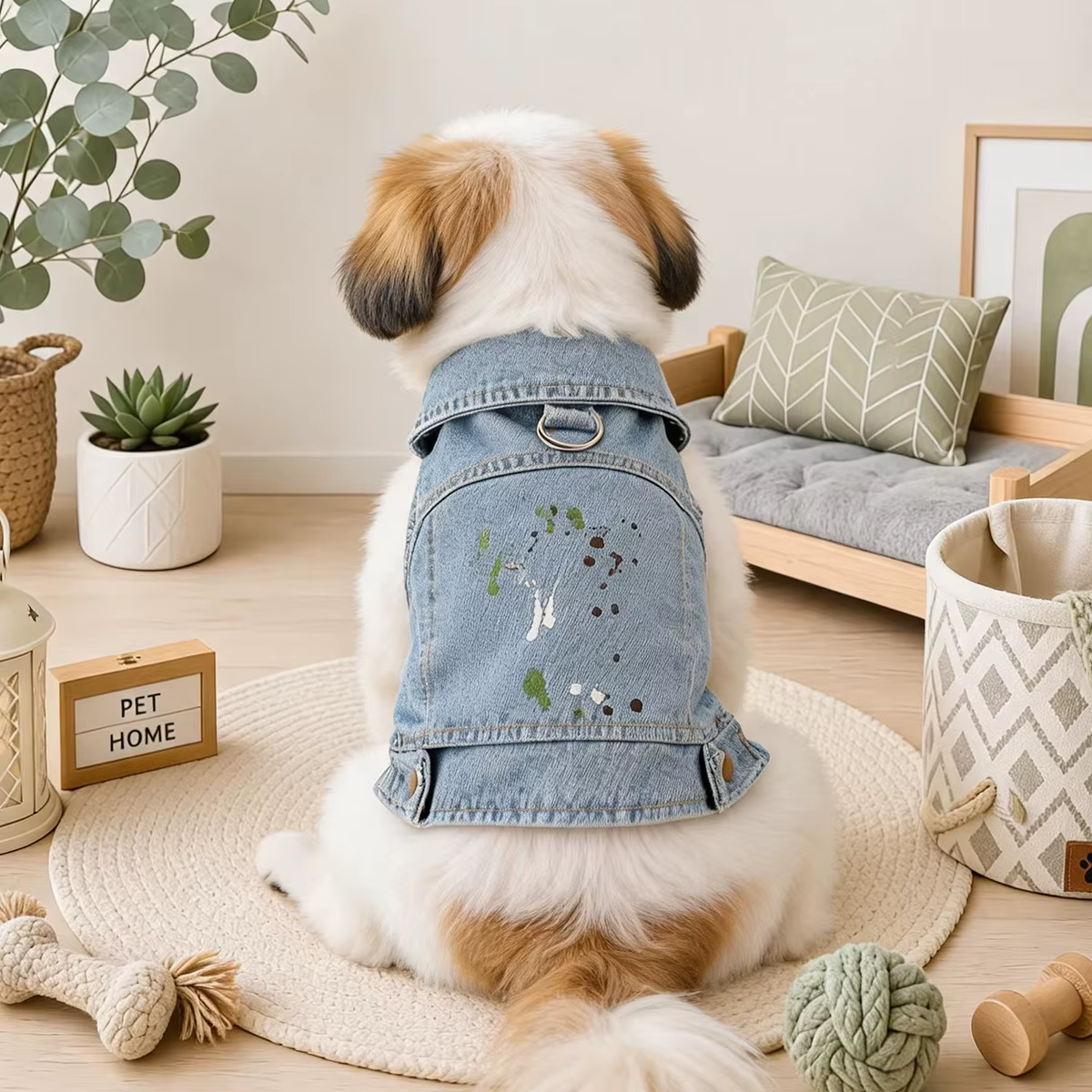 Chaleco Vaquero con Asa para Perros y Gatos Pequeños