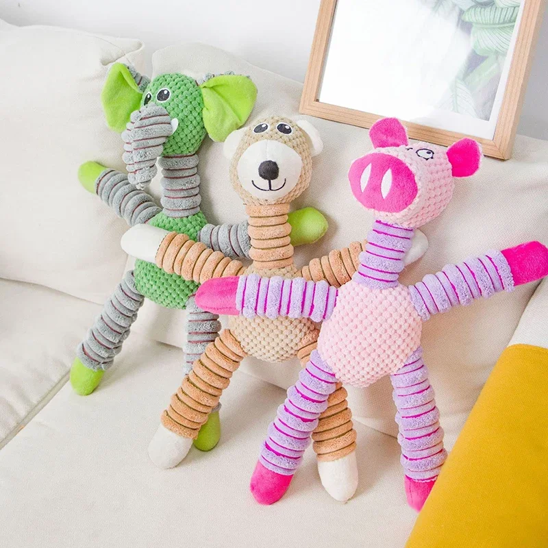 Juguete chirriante para perros de peluche resistente a mordidas - imagen 2