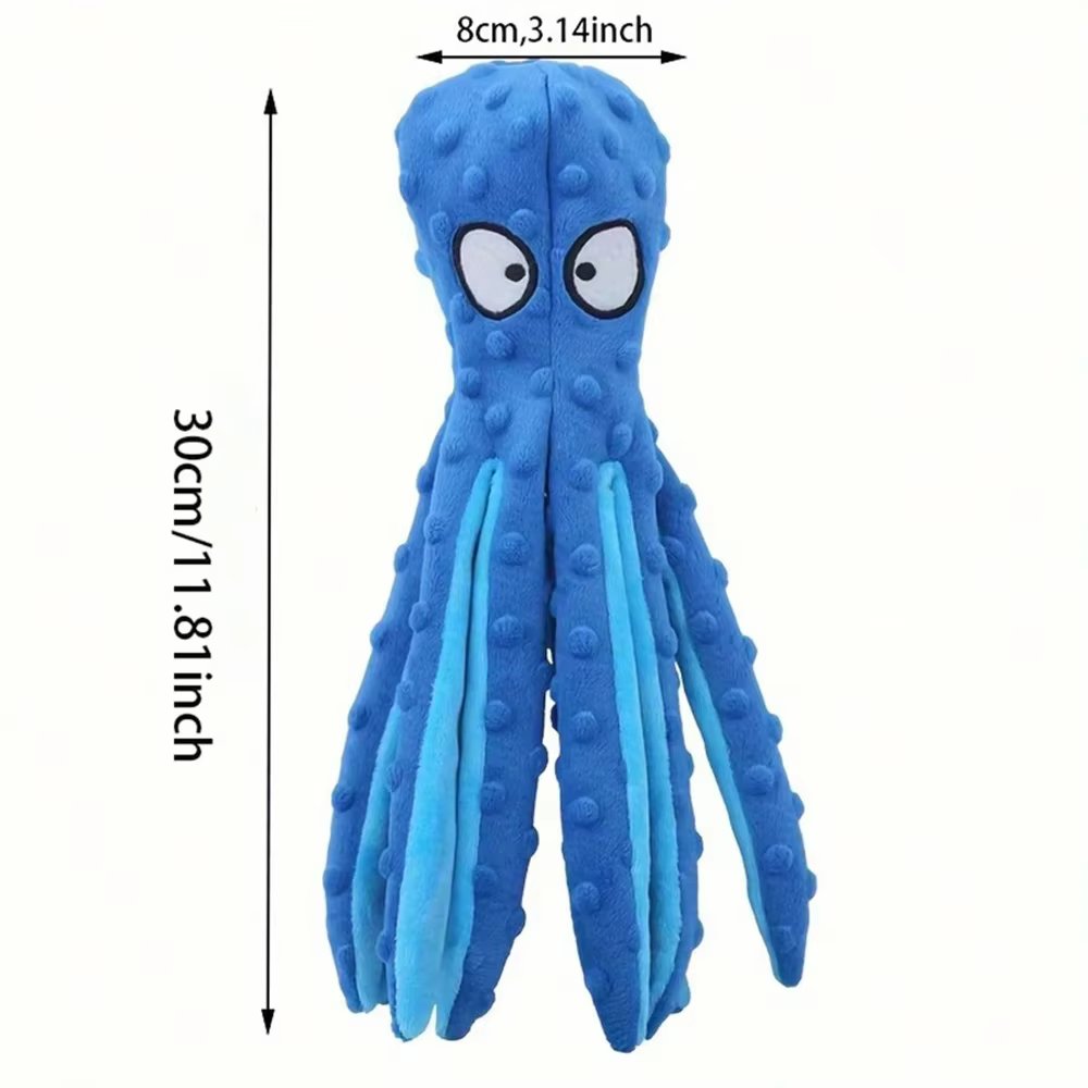 Juguete masticable pulpo de peluche sin relleno para perros - imagen 5