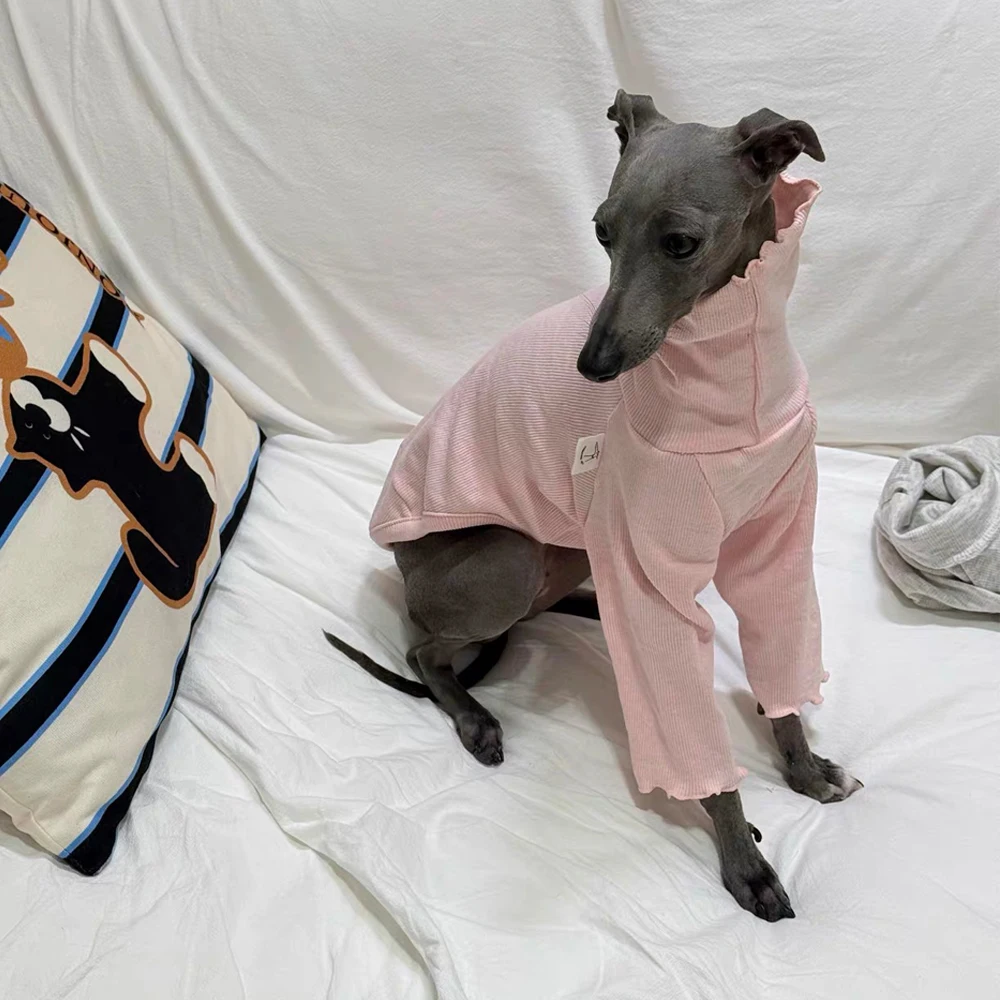 Ropa para perros: pijama algodón suave manga larga galgo y whippet