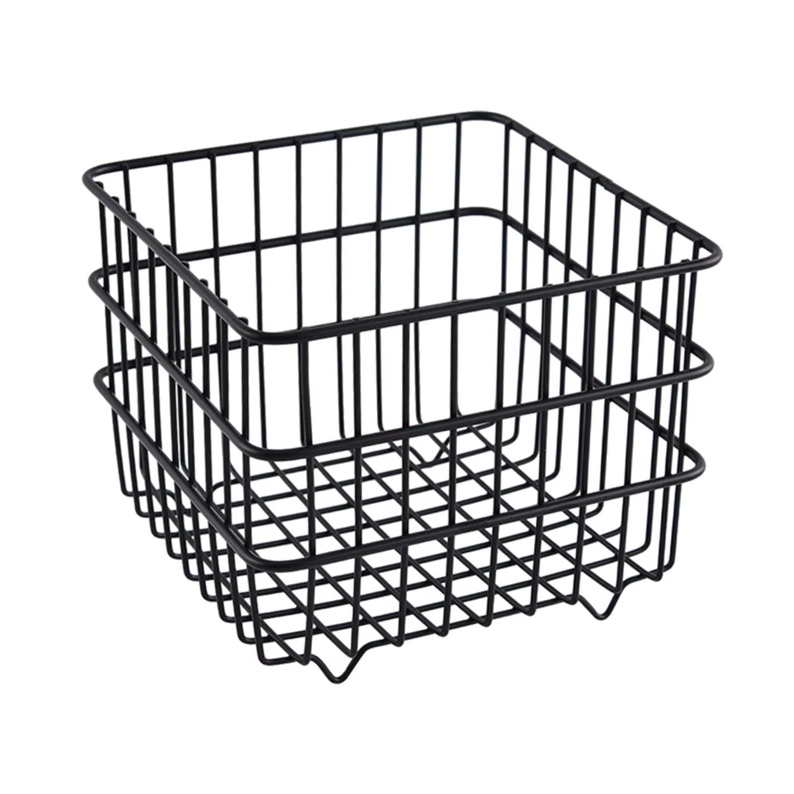 Cesta organizadora metálica para alimentos de mascota – Storage basket negro - imagen 2