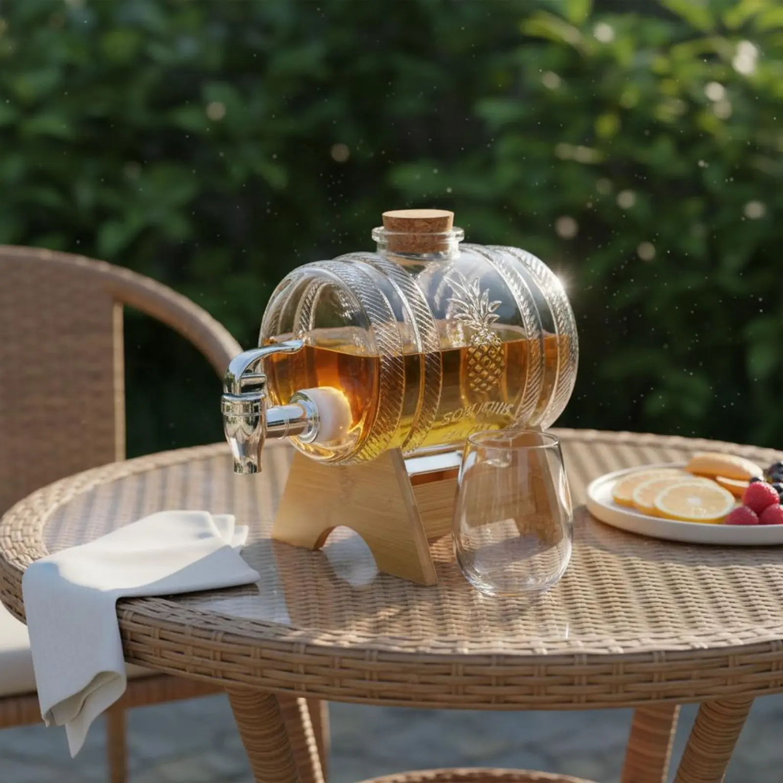 Dispensador de bebidas de vidrio con grifo para perros y gatos - imagen 3