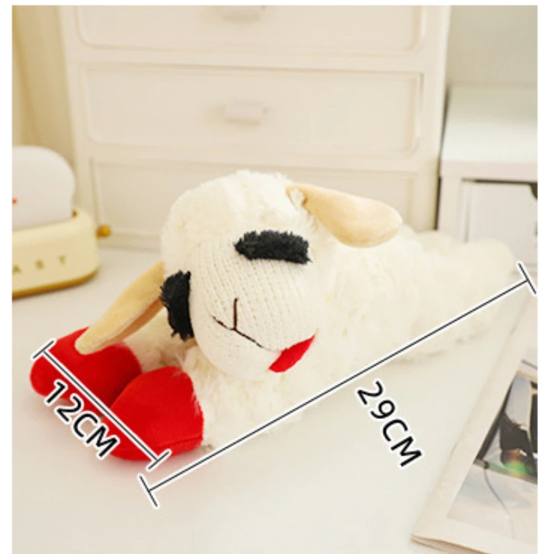 Vista del relleno del juguete de peluche para perro