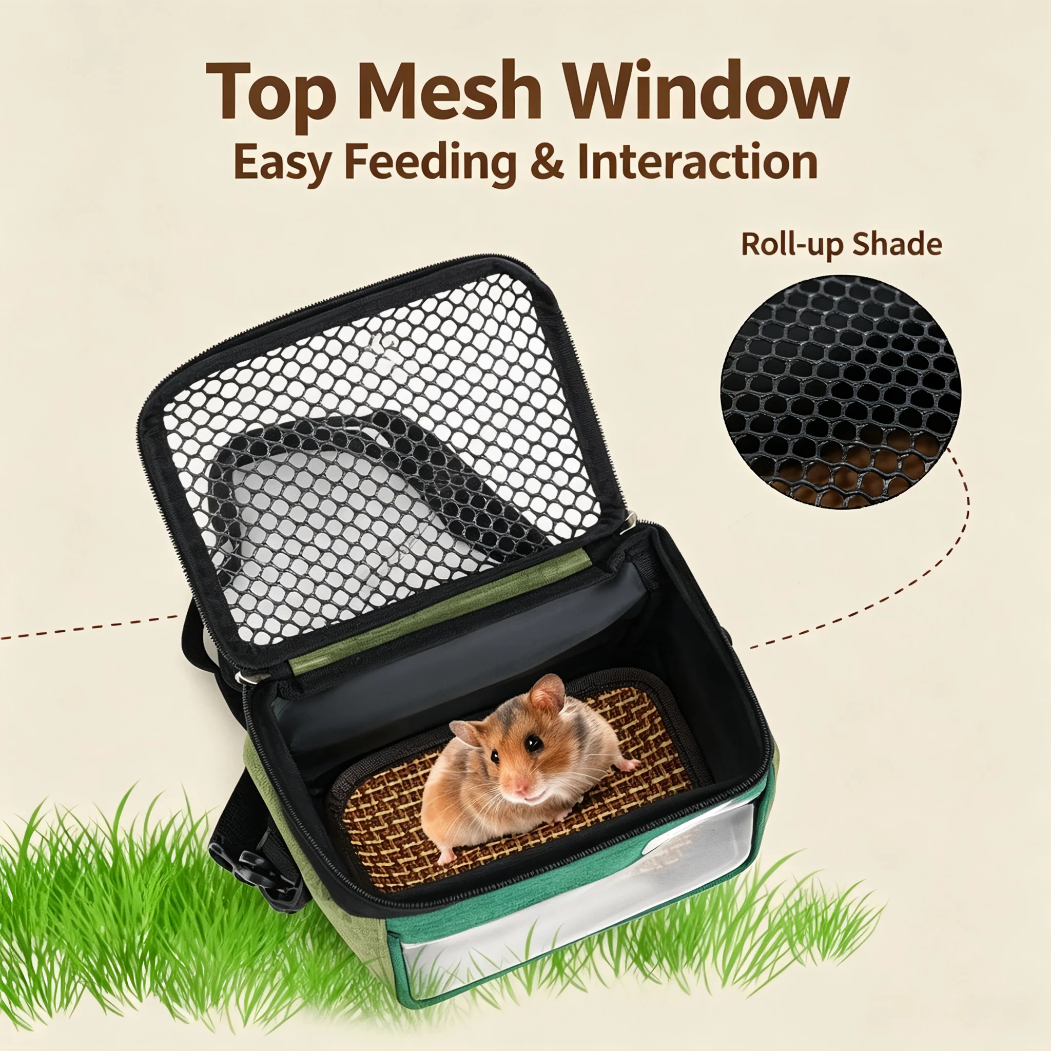 Mochila transpirable para gatitos y mascotas pequeñas con ventana - imagen 5