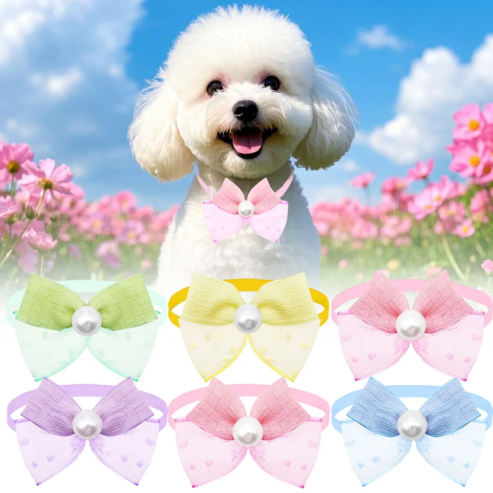 Accesorios de cuello para perros en tonos pasteles