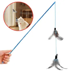 Varita con Plumas para Gatos – Juguete Interactivo con Campana