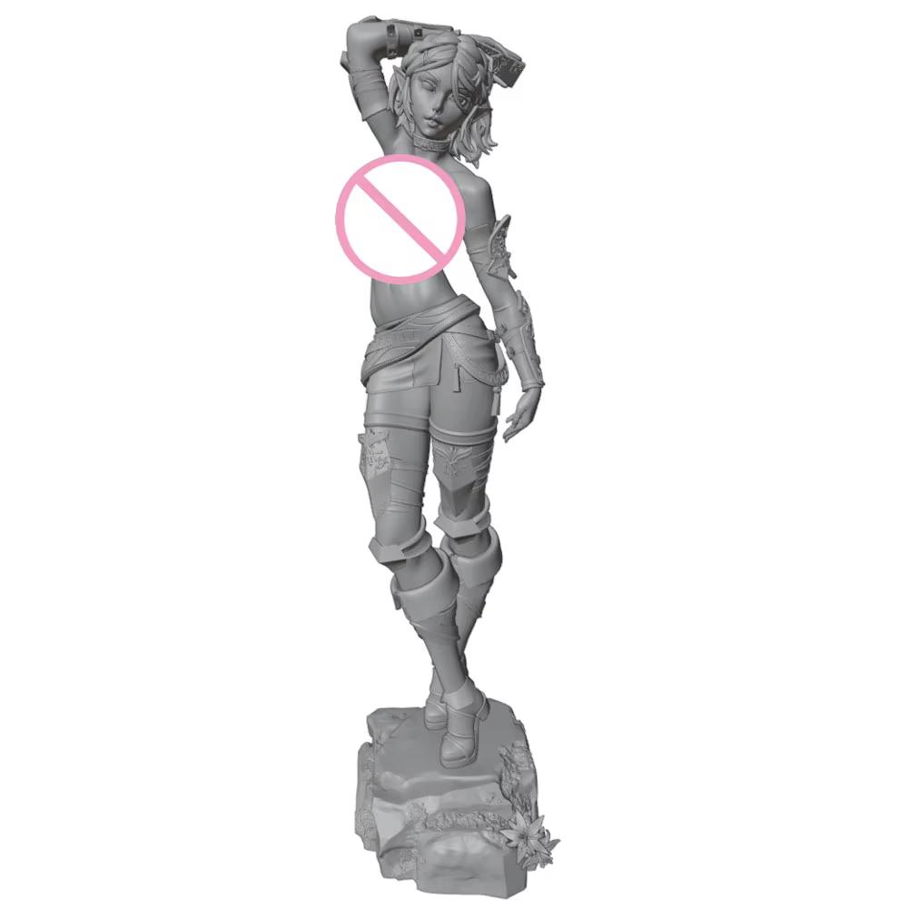 Kit figura resina 3D chica gris sin pintar 75-250mm - imagen 4