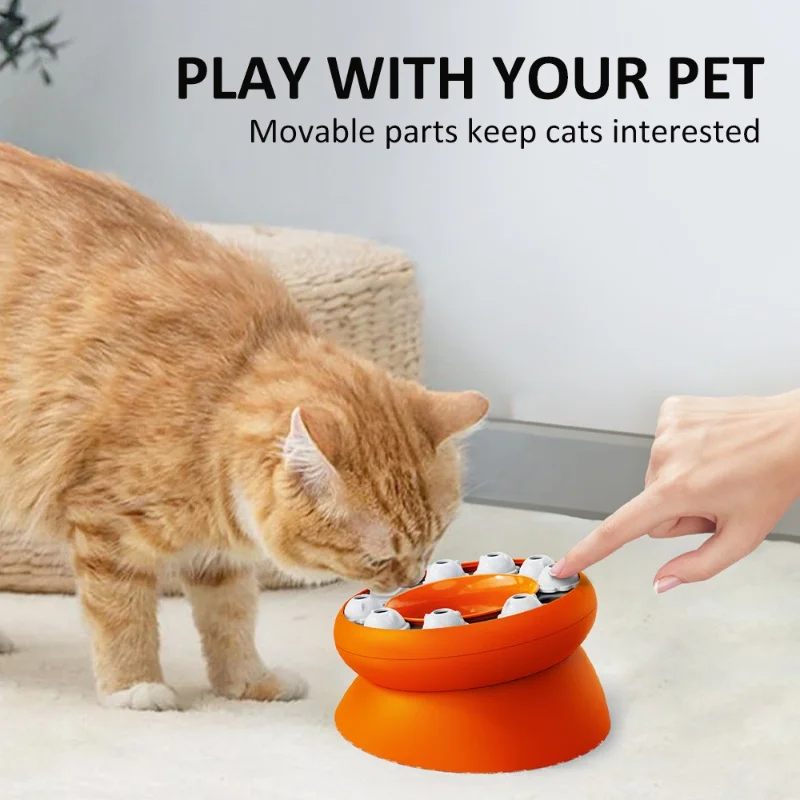 Bowl slow feeder vista frontal con depressiones para comida