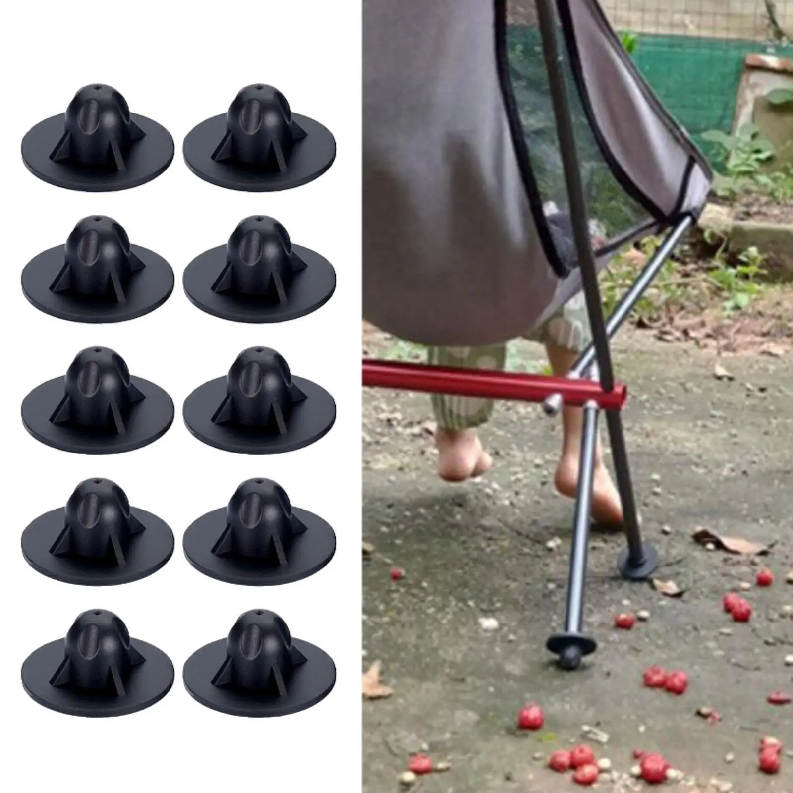 Fundas antideslizantes patas silla exterior, juego repuesto plástico - imagen 3