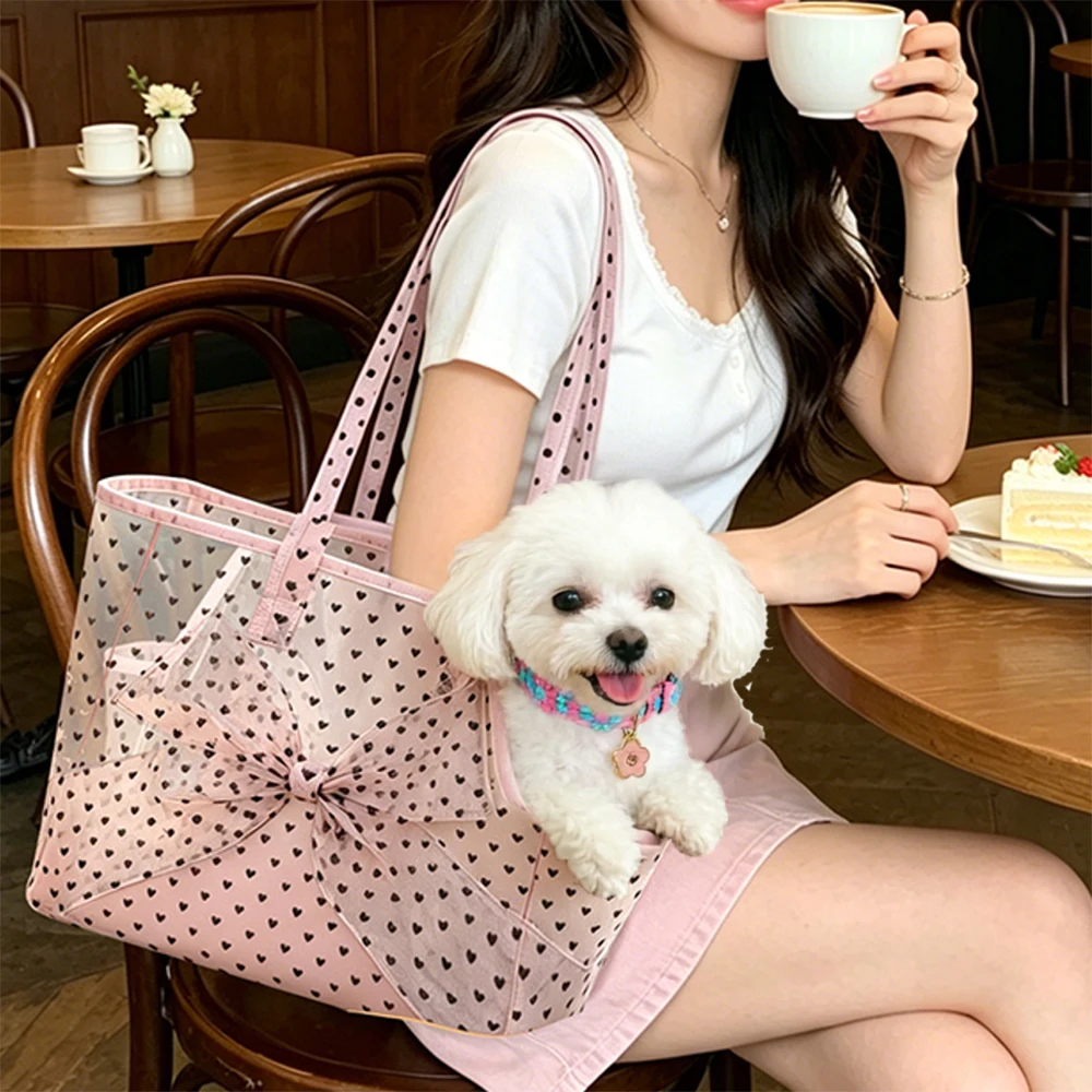 Bolso de mano para perro con diseño floral de flor de cerezo