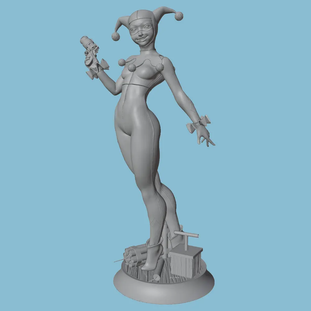 Figura de payaso de circo en resina escala 1/24 sin pintar