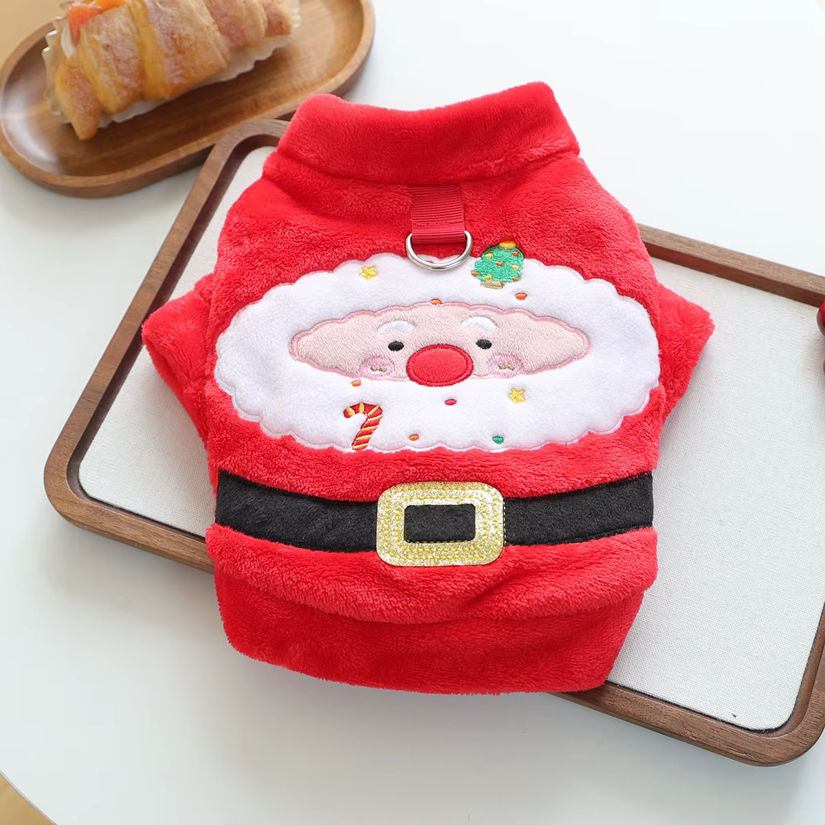 Abrigo Navideño Bordado con Correa para Gatos y Perros - imagen 5