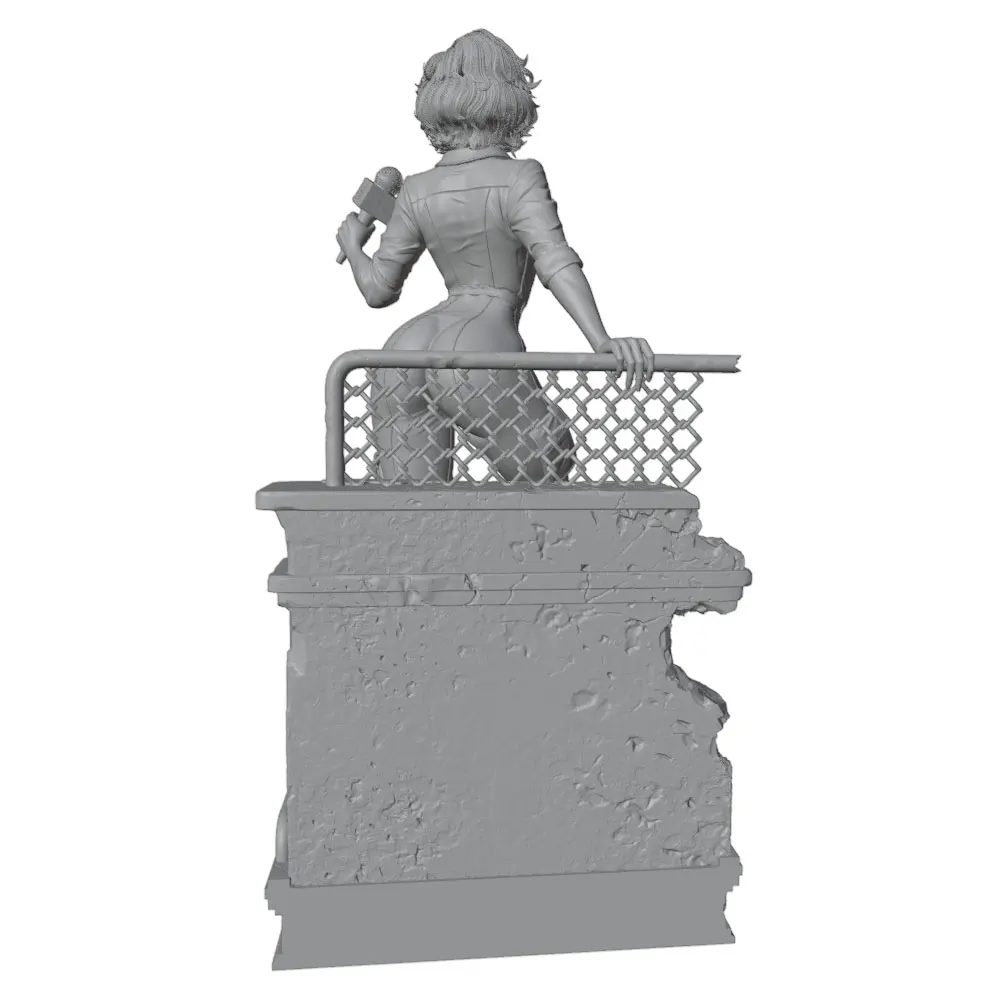 Kit resina 1/24 figura chica 75mm GK gris sin pintar - imagen 4