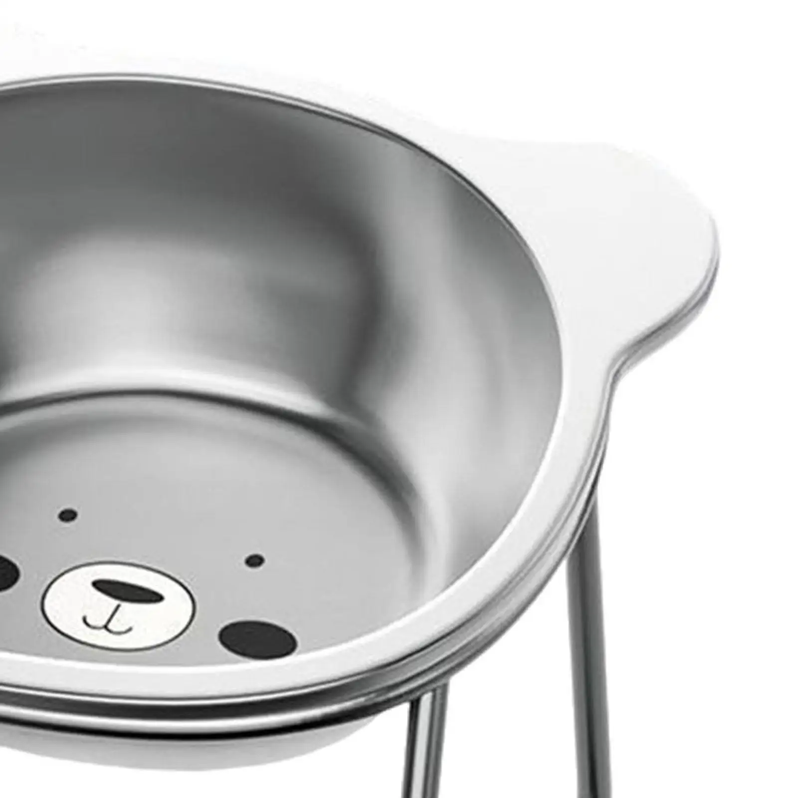 Comedero elevado con cuenco de acero inoxidable y soporte estable