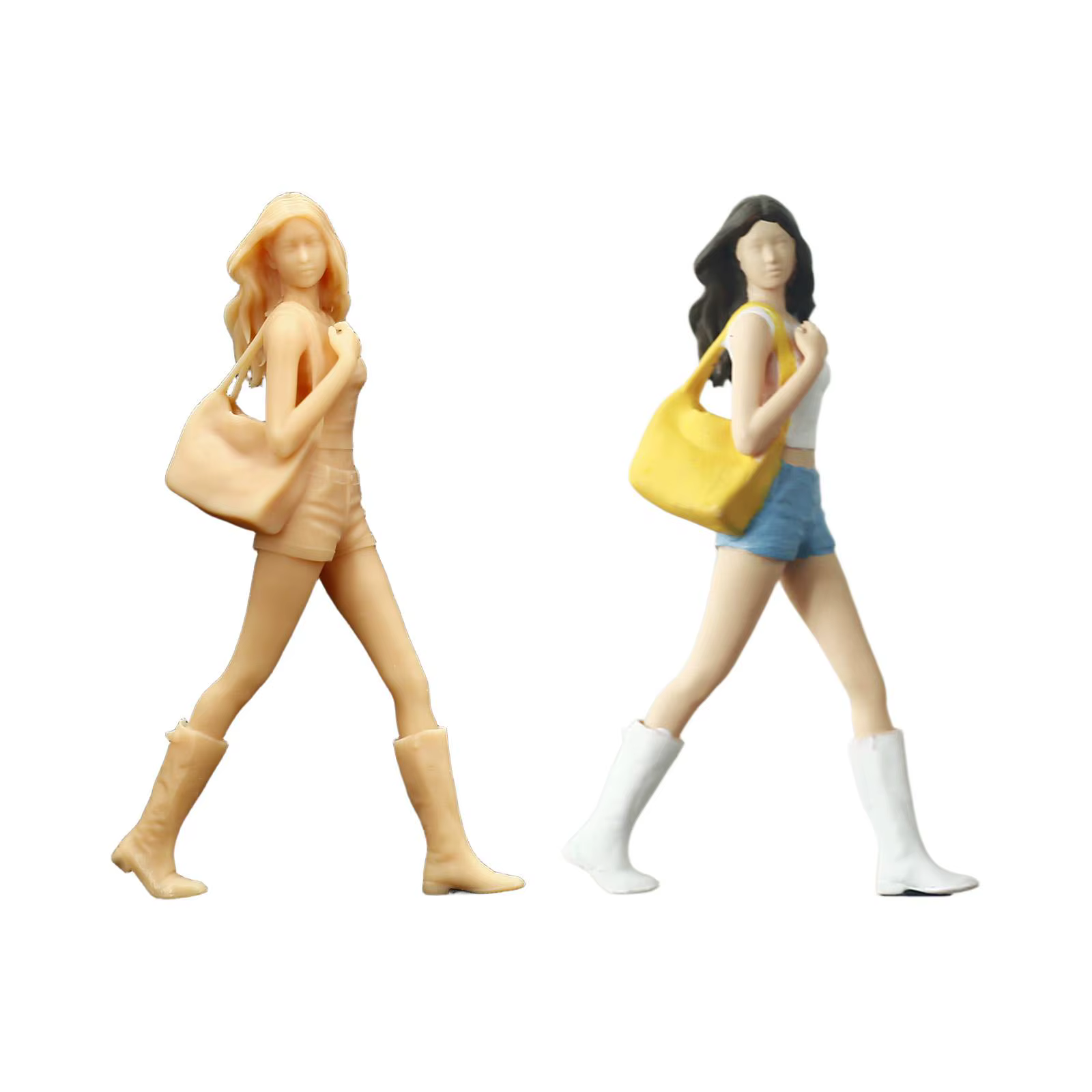 Figura miniatura niña escala 1:64 en resina para diorama y decoración - imagen 3