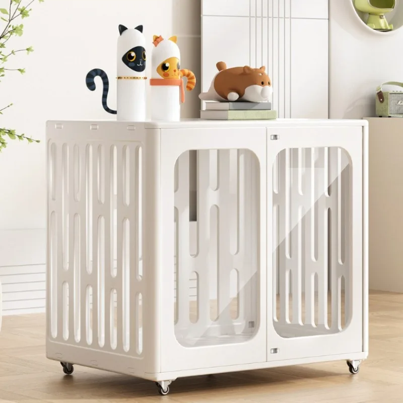 Transportín jaula móvil con ruedas desmontable para perros interiores - imagen 5