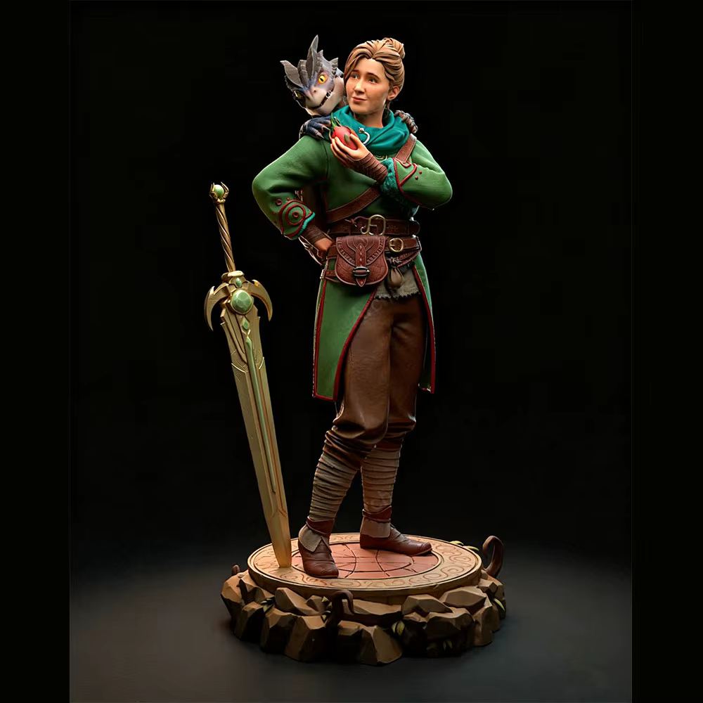 Figura de anime GK mini impresa en 3D gris, sin montar ni pintar