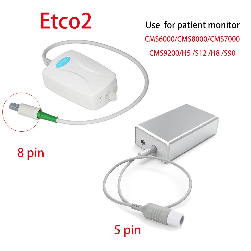 Módulo ETCO2 sidestream de CONTEC instalado en monitor